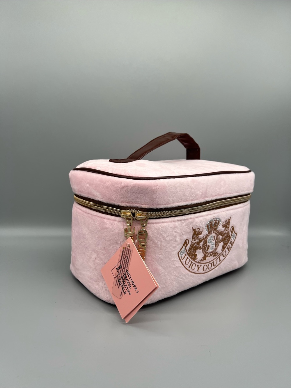 Juicy couture pink velour cosmetics bag - Picture 4 of 12